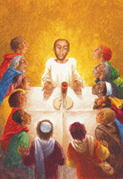 Jesus feiert das Abendmahl