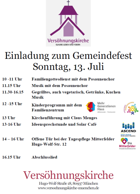 Plakat Gemeindefest 25